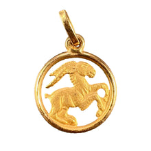 Load image into Gallery viewer, Aries Zodiac 18K Yellow Gold Charm Pendant