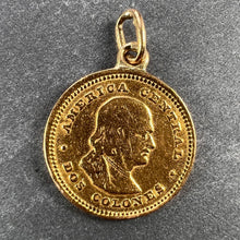 Load image into Gallery viewer, Costa Rica Dos Colones Coin 22K Yellow Gold Charm Pendant