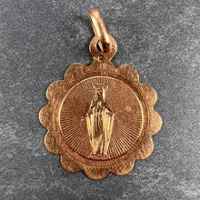 Load image into Gallery viewer, French Virgin Mary 18K Rose Gold Charm Pendant