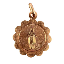 Load image into Gallery viewer, French Virgin Mary 18K Rose Gold Charm Pendant