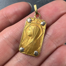 Load image into Gallery viewer, French Virgin Mary 18K Yellow White Gold Charm Pendant