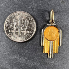 Load image into Gallery viewer, French Virgin Mary 18K Yellow White Gold Charm Pendant