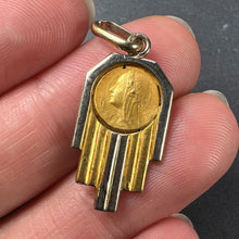 Load image into Gallery viewer, French Virgin Mary 18K Yellow White Gold Charm Pendant