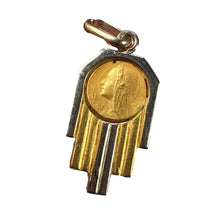 Load image into Gallery viewer, French Virgin Mary 18K Yellow White Gold Charm Pendant