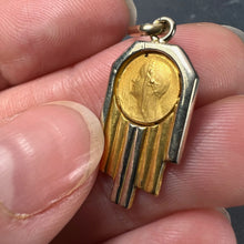 Load image into Gallery viewer, French Virgin Mary 18K Yellow White Gold Charm Pendant