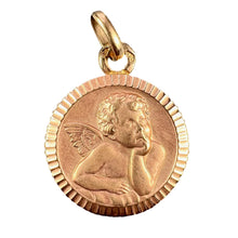 Load image into Gallery viewer, French Rafael’s Cherub 18K Rose Gold Charm Pendant