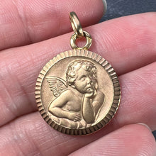 Load image into Gallery viewer, French Rafael’s Cherub 18K Rose Gold Charm Pendant