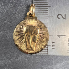 Load image into Gallery viewer, French Virgin Mary 18K Yellow Gold Charm Pendant