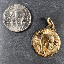 Load image into Gallery viewer, French Virgin Mary 18K Yellow Gold Charm Pendant