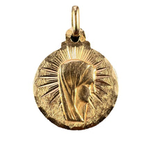 Load image into Gallery viewer, French Virgin Mary 18K Yellow Gold Charm Pendant