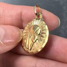 Load image into Gallery viewer, French Virgin Mary 18K Yellow Gold Charm Pendant