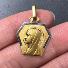 Load image into Gallery viewer, French Virgin Mary 18K Yellow White Gold Charm Pendant