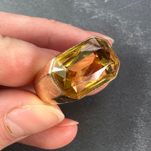 Load image into Gallery viewer, French Citrine 18 Karat Yellow Gold Tank Ring