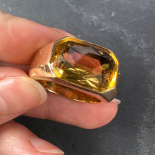 Load image into Gallery viewer, French Citrine 18 Karat Yellow Gold Tank Ring