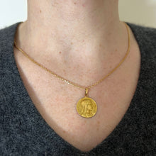 Load image into Gallery viewer, French Dropsy 18K Yellow Gold Virgin Mary Charm Pendant