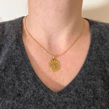 Load image into Gallery viewer, French 18K Yellow Gold Monogram Charm Pendant