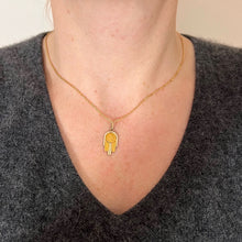 Load image into Gallery viewer, French Virgin Mary 18K Yellow White Gold Charm Pendant