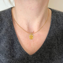 Load image into Gallery viewer, French Virgin Mary 18K Yellow White Gold Charm Pendant