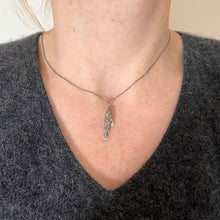 Load image into Gallery viewer, Antique 18K Rose Gold Silver Ruby Diamond Fish Charm Pendant