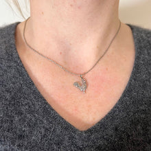 Load image into Gallery viewer, Antique 18K Rose Gold Silver Ruby Diamond Rooster Charm Pendant