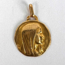 Load image into Gallery viewer, French Perroud Virgin Mary 18K Yellow Gold Charm Pendant