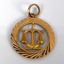 Load image into Gallery viewer, Zodiac Libra 18K Yellow Gold Charm Pendant