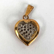 Load image into Gallery viewer, Italian Love Heart 18K Yellow White Gold Diamond Charm Pendant