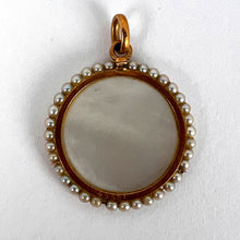 Load image into Gallery viewer, French Virgin Mary Mother of Pearl 18K Yellow Gold Pearl Charm Pendant