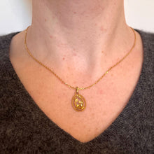 Load image into Gallery viewer, French Rose 18K Yellow Gold Charm Pendant