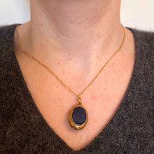 Load image into Gallery viewer, French Lapis Lazuli 18K Yellow Gold Charm Pendant