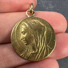 Load image into Gallery viewer, French Virgin Mary 18K Yellow Gold Pendant Charm