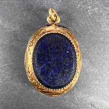 Load image into Gallery viewer, French Lapis Lazuli 18K Yellow Gold Charm Pendant