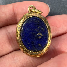 Load image into Gallery viewer, French Lapis Lazuli 18K Yellow Gold Charm Pendant
