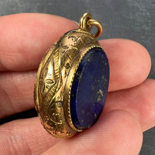 Load image into Gallery viewer, French Lapis Lazuli 18K Yellow Gold Charm Pendant