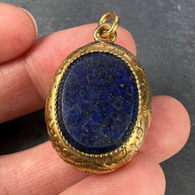 Load image into Gallery viewer, French Lapis Lazuli 18K Yellow Gold Charm Pendant