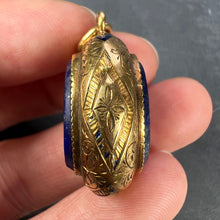 Load image into Gallery viewer, French Lapis Lazuli 18K Yellow Gold Charm Pendant
