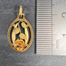Load image into Gallery viewer, French Rose 18K Yellow Gold Charm Pendant