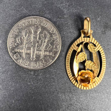 Load image into Gallery viewer, French Rose 18K Yellow Gold Charm Pendant
