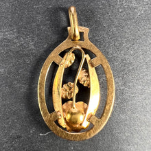 Load image into Gallery viewer, French Rose 18K Yellow Gold Charm Pendant