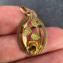 Load image into Gallery viewer, French Rose 18K Yellow Gold Charm Pendant
