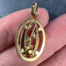 Load image into Gallery viewer, French Rose 18K Yellow Gold Charm Pendant