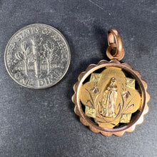 Load image into Gallery viewer, French Virgin Mary Rolled 18K Yellow Rose Gold Charm Pendant