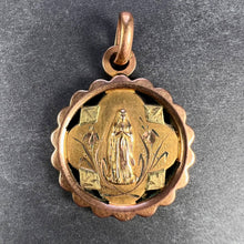 Load image into Gallery viewer, French Virgin Mary Rolled 18K Yellow Rose Gold Charm Pendant