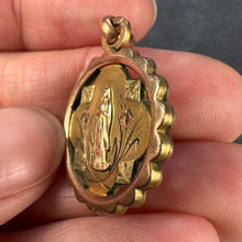 Load image into Gallery viewer, French Virgin Mary Rolled 18K Yellow Rose Gold Charm Pendant