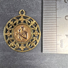 Load image into Gallery viewer, French Dropsy Madonna and Child 18K Yellow Rose Gold Charm Pendant