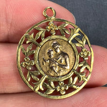 Load image into Gallery viewer, French Dropsy Madonna and Child 18K Yellow Rose Gold Charm Pendant