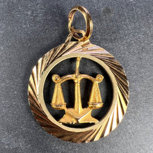 Load image into Gallery viewer, Zodiac Libra 18K Yellow Gold Charm Pendant
