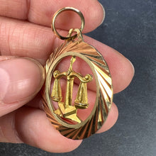 Load image into Gallery viewer, Zodiac Libra 18K Yellow Gold Charm Pendant