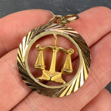 Load image into Gallery viewer, Zodiac Libra 18K Yellow Gold Charm Pendant