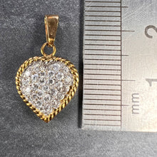 Load image into Gallery viewer, Italian Love Heart 18K Yellow White Gold Diamond Charm Pendant